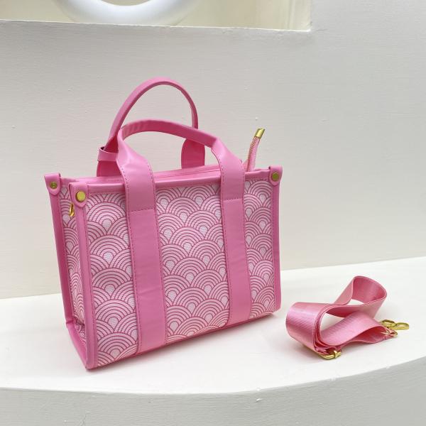 Women's Vintage Kurt Shoulder Bag Canvas Tote Handbag with Wide Strap and ZIP Closure