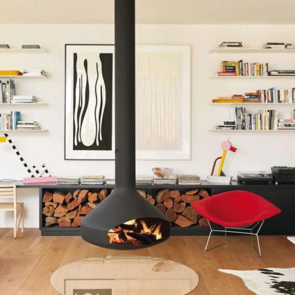 Quality Europe Ceiling Suspended Fireplace Rotating Heating Stove Wall Mounted wholesale