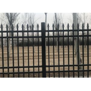 Coated Steel Garden and Park Fence 1200mm x 2400mm stain RAL 6005 color upright