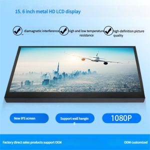 15.6-Inch Industrial-Grade Metal Touchscreen Display Full HD 1920x1080 IPS Panel
