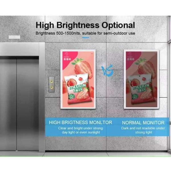 Indoor Elevator Media Wall Mounted Digital Advertising Screen For Customizable Advertising Display 05