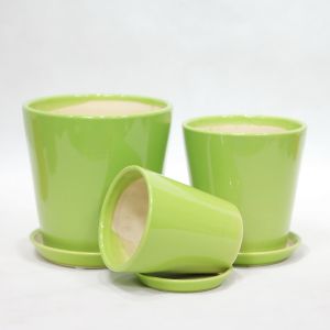 Indoor Ceramic Flower Pots With Drainage Holes Modern Style