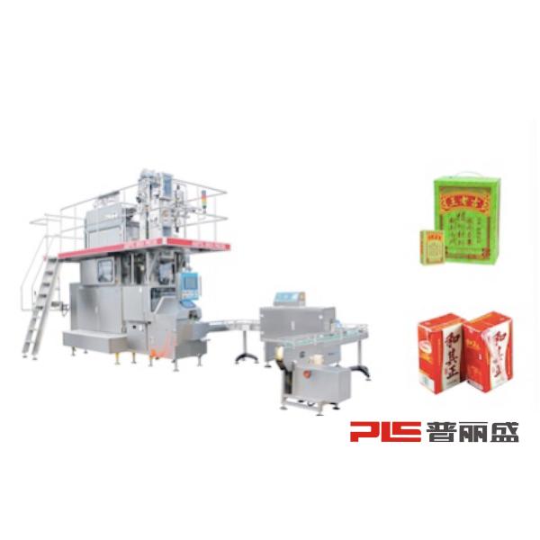 6000 PPH 250ml Base Aseptic Carton Filling Machine with Straw Applicator for