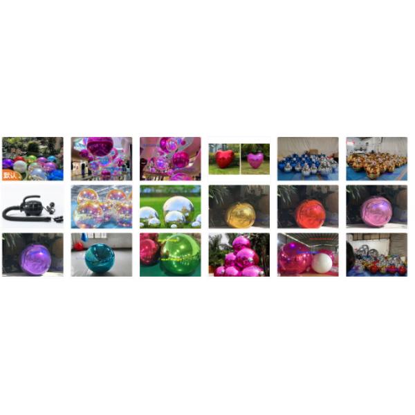 0.8m 1m 1.2m 1.5m 2m Inflatable White Mirror Balloons For Events Decor
