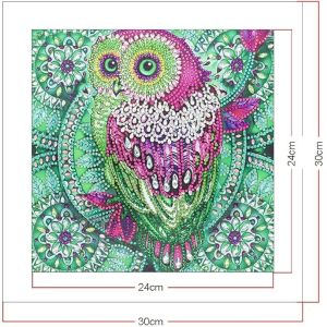 Bulk Customize Size Crystal Rhinestone Owl Full Drill DIY 5D Diamond Painting