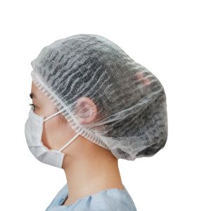PP Clip Disposable Head Cap Double Elastic String Breathable Soft Free Samples