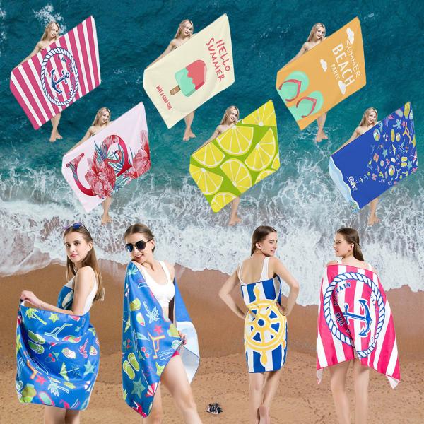Quality Commercial Cool Beach Towels , Embroidered Beach Towels Smooth Surface wholesale