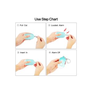 Personal Alarm Keychain Loud Siren Wholesale Wolf Key Pendant Security Alarm