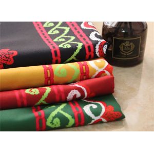 Customized Green Polyester Printing Fabric For Women Medium Weight