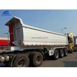 Mechanical Ramp 3*13T Axle Dump Semi Trailers With 12.00R20 Tires