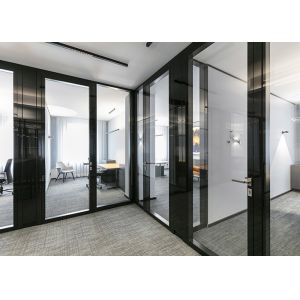 Cheap wholesale glazed partition wall interior strong Aluminum frame 79mm 90mm 108mm thickness for sale