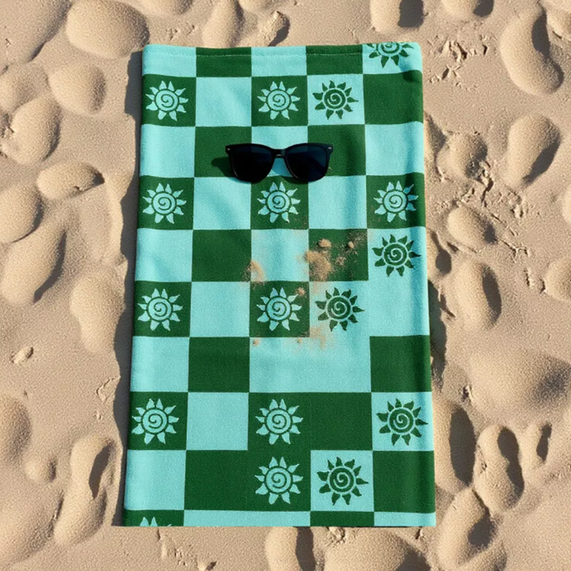 Personalised Microfibre Beach Towel with Ultra Absorbent Fast-Dry Fabric and