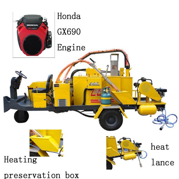 Quality 350L Hot Melt Kettle Asphalt Crack Filler Machine 25hp Power wholesale