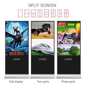 1920x1080P FHD Resolution Floor Standing Lcd Digital Signage Display With 500cd