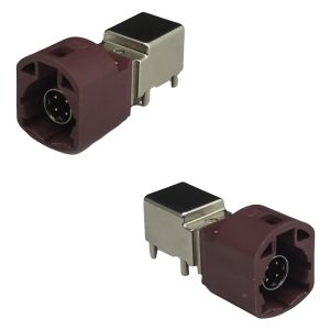 FAKRA HSD Connector Right Angle PCB Mount For Automotive Applications