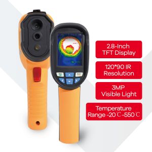 Higher Resolution 120*90 Handheld Infrared Thermal Imager Camera for Water Pipe