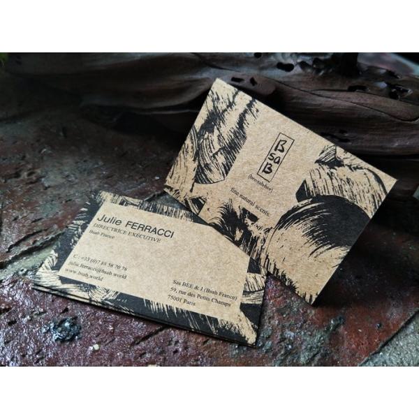 Quality 300gsm Recycled Brown Kraft Paper Business Cards With Pantone Printing wholesale