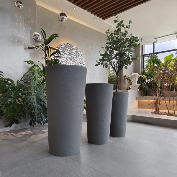 Outdoor Garden Fiberglass Flower Pots Large For Real Or Artificial Tree