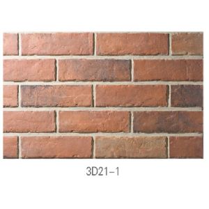 3D21-1 Durable Heat Resistant Artificial Wall Thin Veneer Brick Tiles For