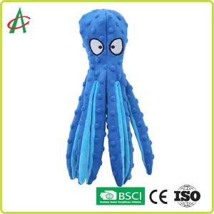 China 32cm*8cm Indestructible Pet Plush Toy Chew Proof Embroidered Eyes on sale