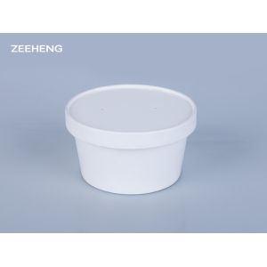 China Kraft Paper Biodegradable Soup Cups Disposable Food Packing With Lid on sale