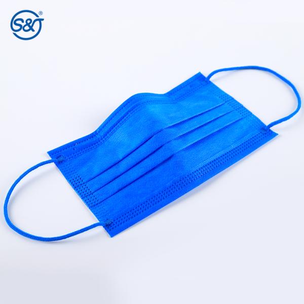 S&J 4Ply Protective Preventive Disposable Face Mask Respirator Medical Surgical Ear Loop Daily Use Hospital School Sapphire Blue