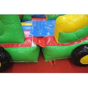 Train Style Inflatable Sports Games , Outdoor Blow Up Obstacle Course