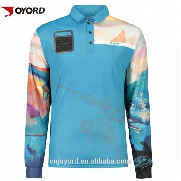 Quality Tournament Custom Fishing Jerseys SGS Certification UPF >50  Stain Resistant wholesale