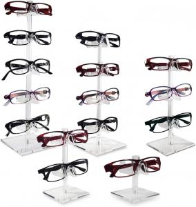 China Rectangular Eyeglasses Sunglasses Stand Rack Holder Glass Floor Display Case Eyewear on sale