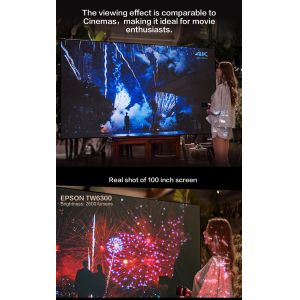 120 Inch - 200 Inch Fixed Frame Projection Screen Long Throw Movie Projector