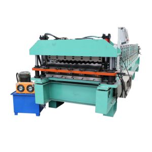 Metal Galvanized Double Deck Roll Forming Machine For Ibr Rib Corrugated Roof