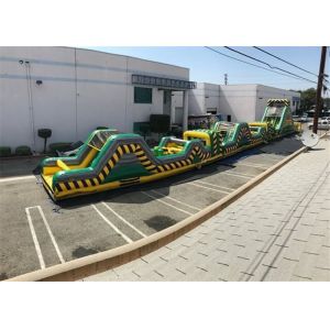 90 FT Long Obstacle Course Jumping Castle Crazy Sports Game Puncture Proof