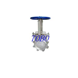 China Manual Natural Rubber Sealed 150psi 316 Material Knife Gate Valve For Slurry on sale