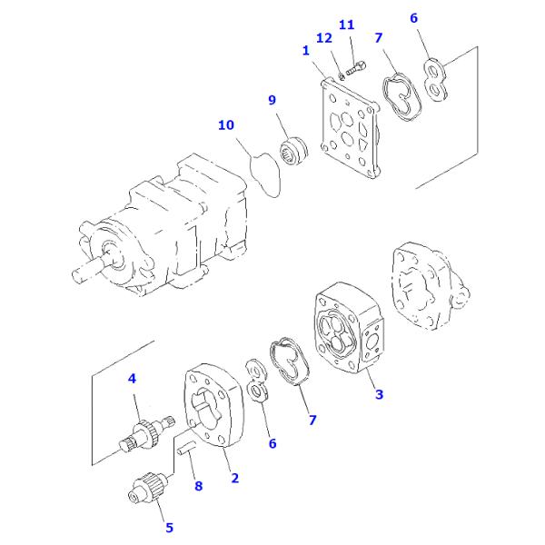 705-41-08160 Loader WA320 WA380 Hydraulic Pump Komatsu With Special Designed Wearable Spline