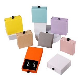 Handmade Sliding Paper Drawer Boxes Eco Friendly Jewelry Packaging Boxes With