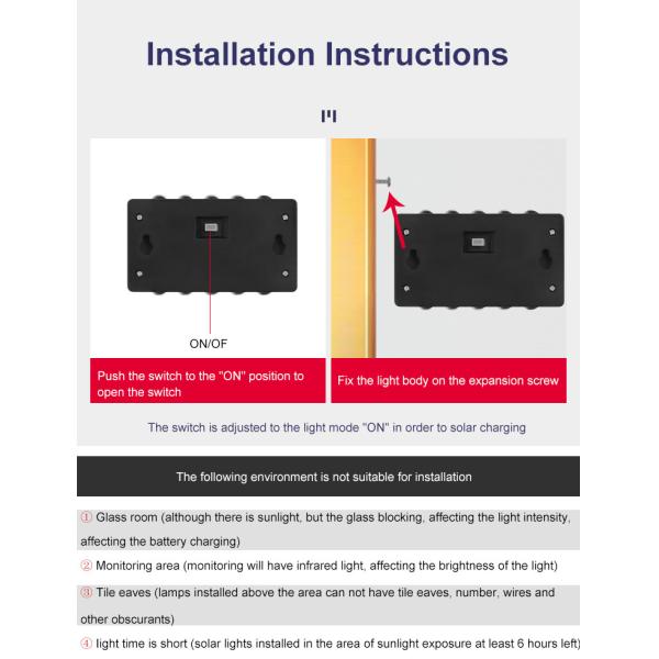 Glowing Waterproof Atmosphere Wall Light 600mah Solar LED Outdoor Decorative Garden
