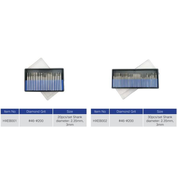 High Wear-Resisitance Diamond Mounted Point Diamond Grinding Needles 2.35mm, 3mm Dia