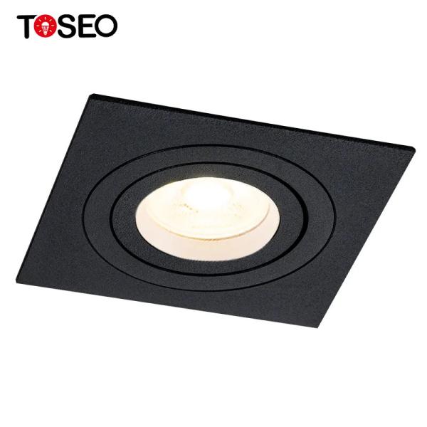 Quality Adjustable Square Recessed Downlight Fixtures Cutting 80mm 50 W wholesale