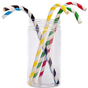 Party Bar Decorative Bendable Paper Straws Biodegradable FDA Approved