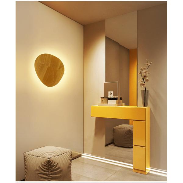 8W 12W Modern Nordic Interior Wooden Wall Lamp Bedroom Bedside Aisle Design Round Oval LED ceiling lamp(WH-WA-54)