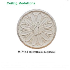 Cheap Wooden replacement ceiling rose Artistic Ceiling decorative PU ceiling medallions wholesale for sale