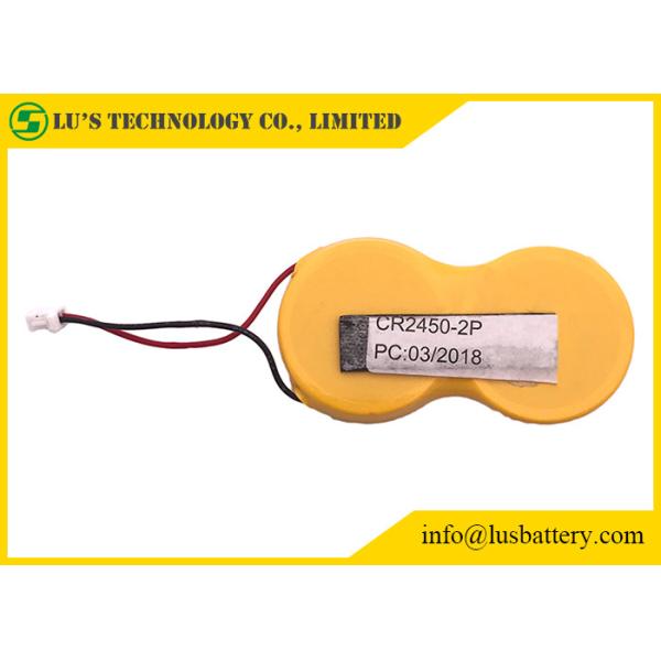 2CR2450 Button Lithium Coin Cell Battery 1200mah 3.0v Pack With Wires JST