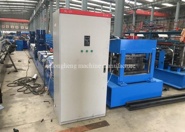Quality Steel Highway Guardrail Forming Machine Plc Control With 3 - 4mm Thickness wholesale