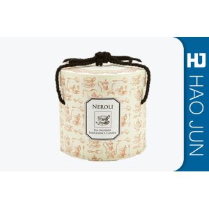 China Luxury Cardboard Cylinder Tubes With Handle , Recyclable Candle Gift Boxes on sale