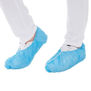 Cheap T0.5mm Disposable Indoor Shoe Covers , Blue Shoe Protectors Single Use for sale