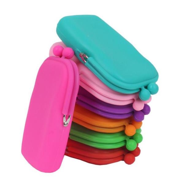 Quality Multi-Usage Ladies Girls Silicone Jelly Pouch For Card /Coin/ Eye Glass / Makeup , Eco-Friendly wholesale