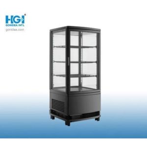 Vertical Curved Glass Door Countertop Chiller 86L