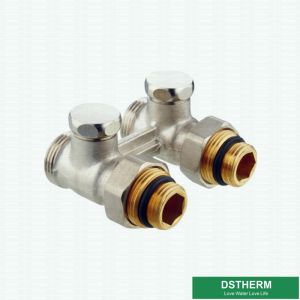 Customized Brand Brass Straight H Type Double Radiator Ball Valve For HVAC