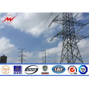 Customized Tapered Tubular Steel Electric Power Pole Structures , ISO9001