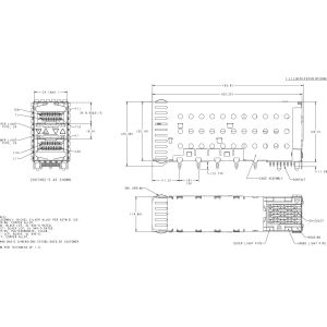 1-2007492-8 SFP+ Cage Assembly 2x1 Port With Integrated Connector 16 Gb/s